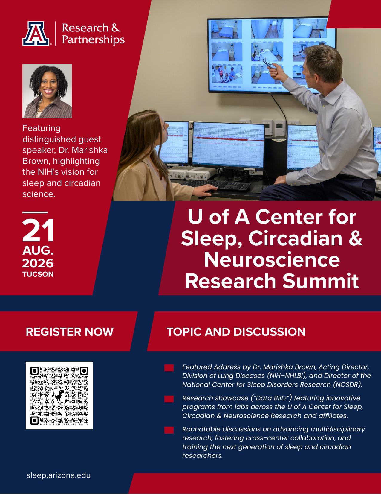 Sleep Center Research Summit flyer